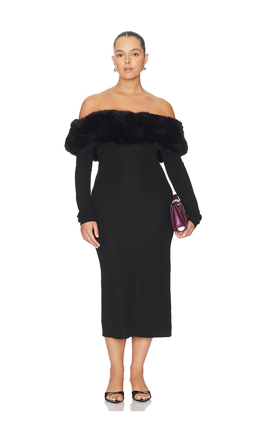 L'academie By Marianna Nara Midi Dress In Animal Print