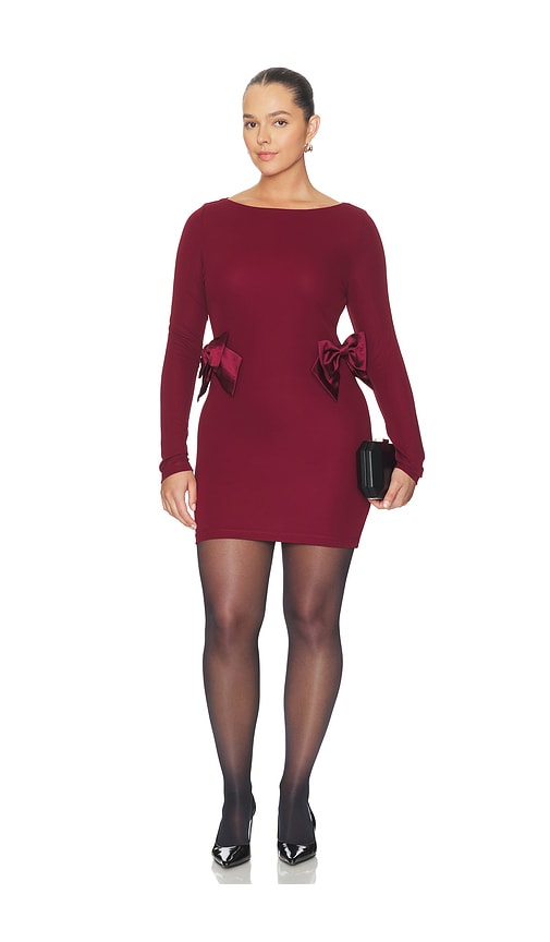 L'academie By Marianna Dinara Mini Dress In Burgundy