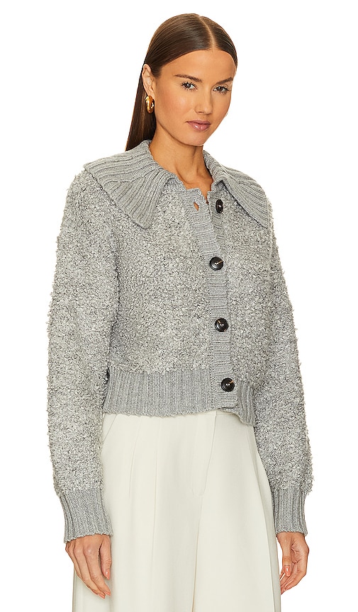 Shop L'academie Lavey Cardigan In Heather Grey