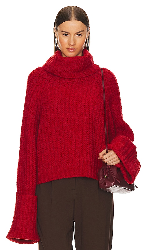 L'Academie Idriya Sweater in Red