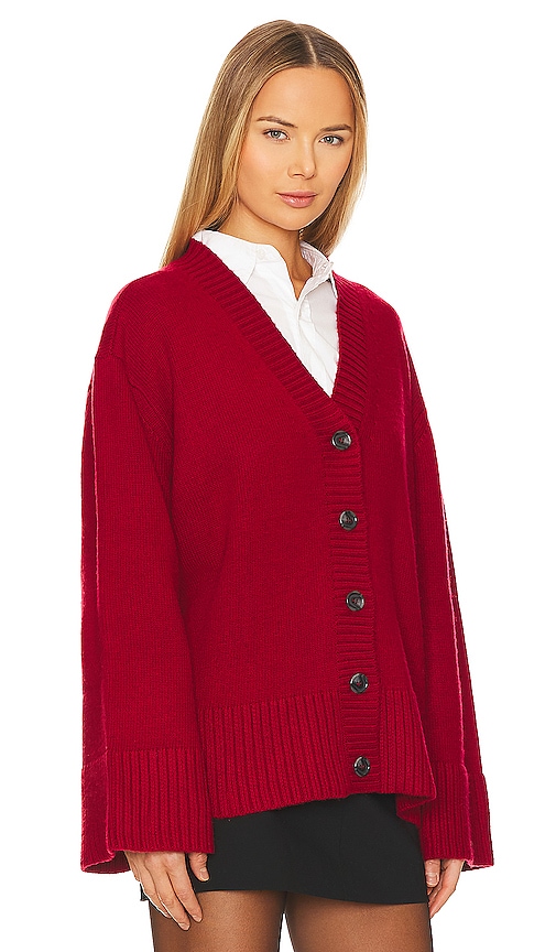 Shop L'academie Nalo Cardigan In Red