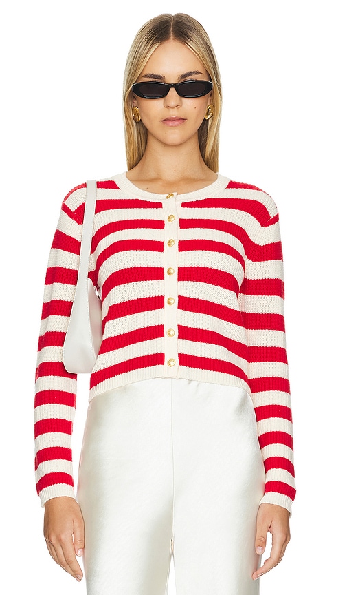 Shop L'academie By Marianna Valerie Cardigan In Red