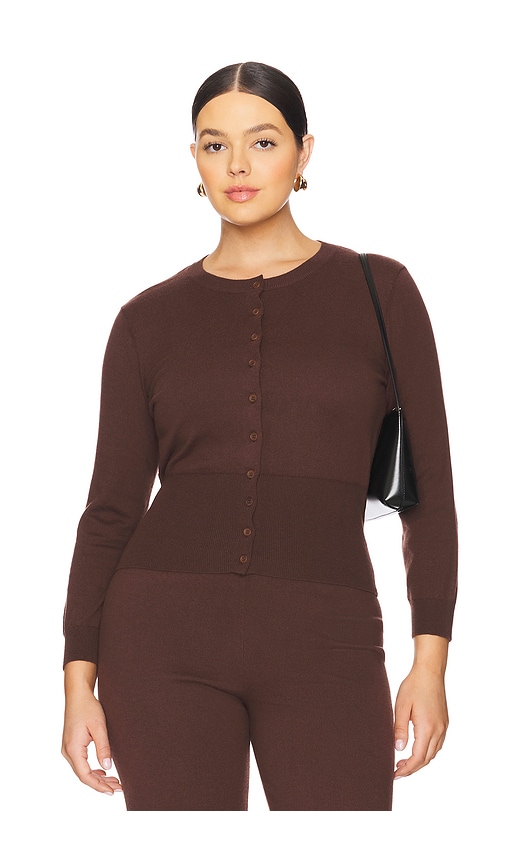 Shop L'academie By Marianna Maradona Knit Cardigan In Brown