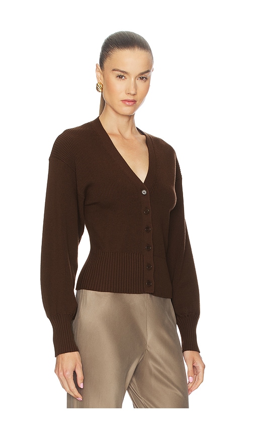 L'academie By Marianna Monnie Knit Cardigan In Brown
