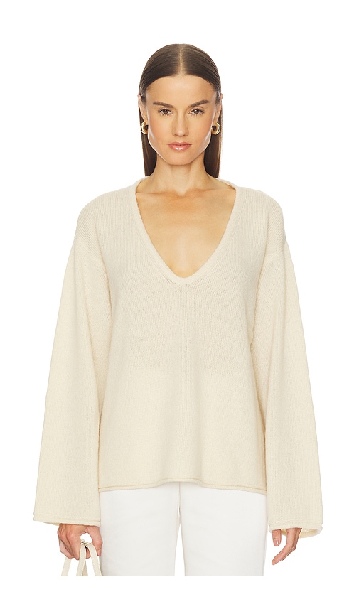 L'academie By Marianna Brenne Neck Sweater In Brown