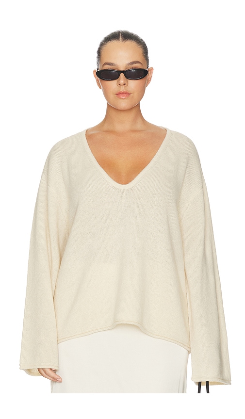 L'academie By Marianna Brenne Neck Sweater In Brown