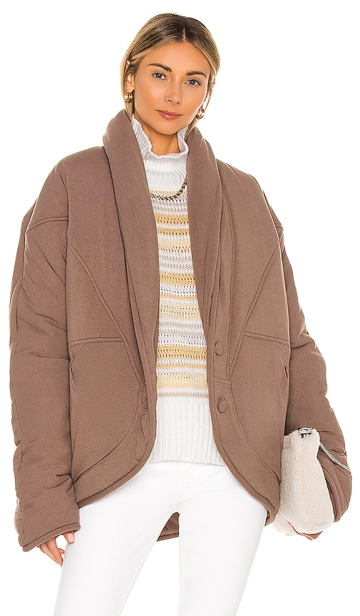 L'Academie Milo Puffer Jacket in Mauve