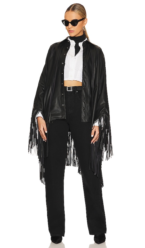 L'Academie Dulcie Cape Shacket in Black