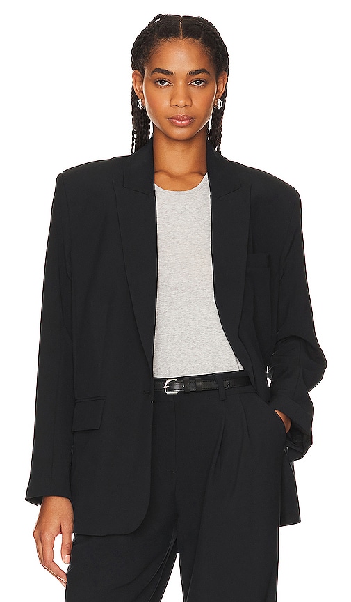 L'Academie The Oversized Blazer in Black