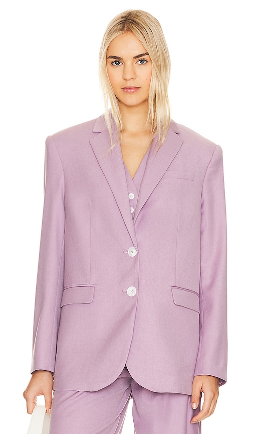 Shop L'academie Rylee Blazer In Light Purple