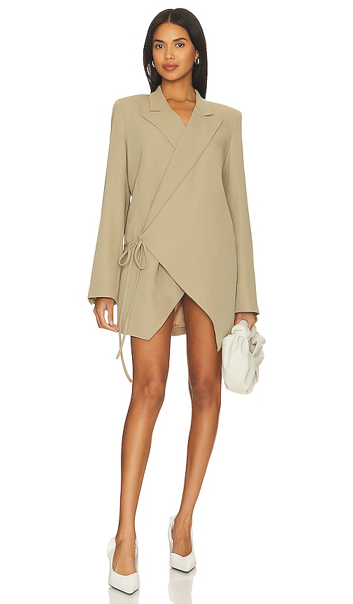 <DEPRECATED> L'Academie Orion Blazer Mini Dress in Khaki