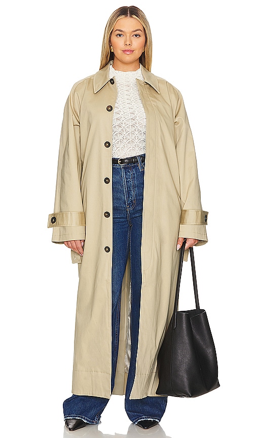 Shop L'academie By Marianna Ayisa Trench Coat In 浅卡其色