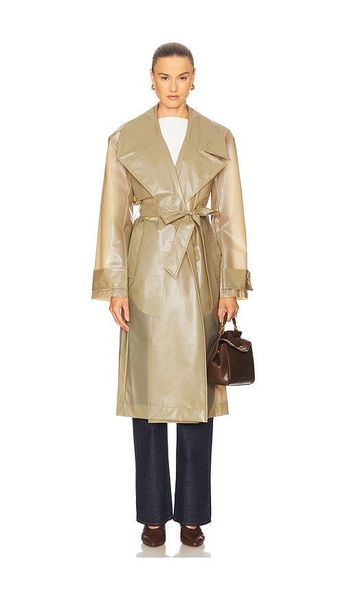 L'academie By Marianna Layne Trench Coat In Brown