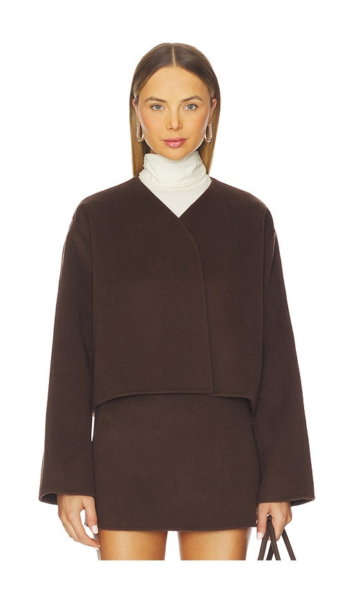 L'academie By Marianna Milly Wool Jacket In Brown