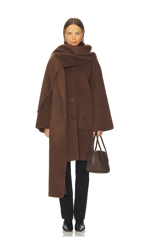 L'academie By Marianna Melba Wool Coat In Brown