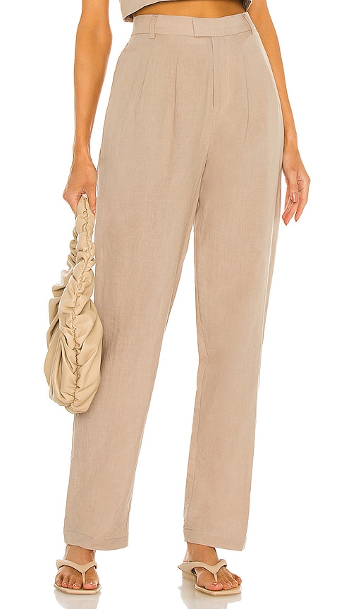 L'academie The Alaina Pant In Beige
