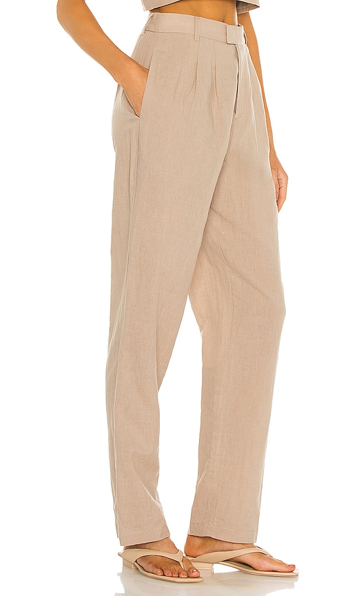 Shop L'academie The Alaina Pant In Beige