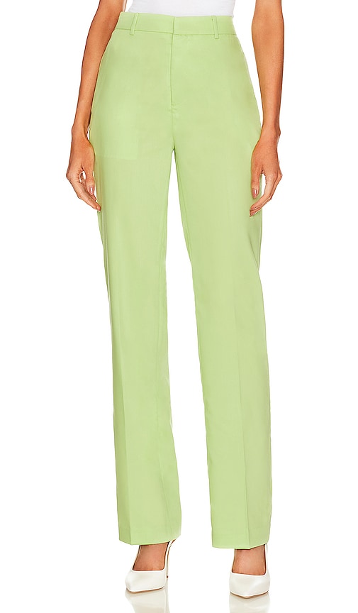 High-waist, flared trousers - Lime Green | Guts & Gusto