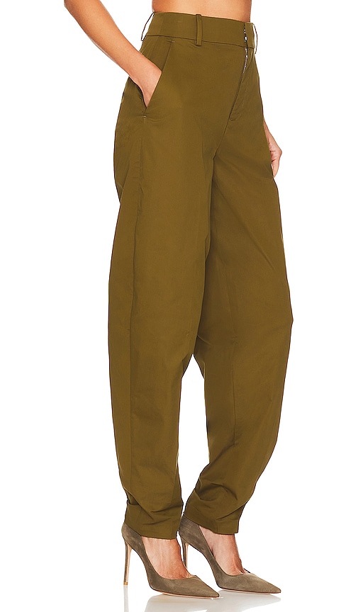 Shop L'academie Rey Pant In Olive Green