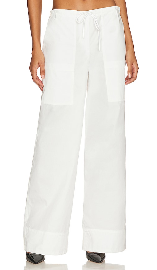 x Maggie MacDonald Norga Drawstring Pants in Bright White