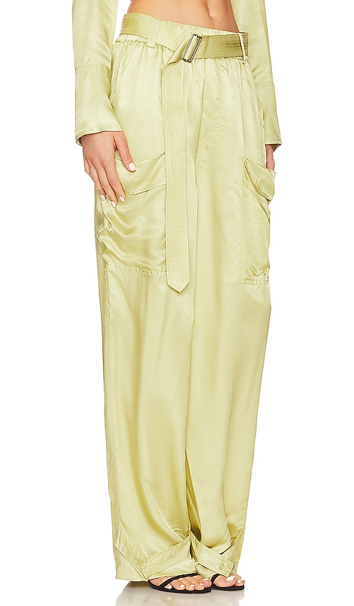 Shop L'academie Taylor Pant In Olive Green