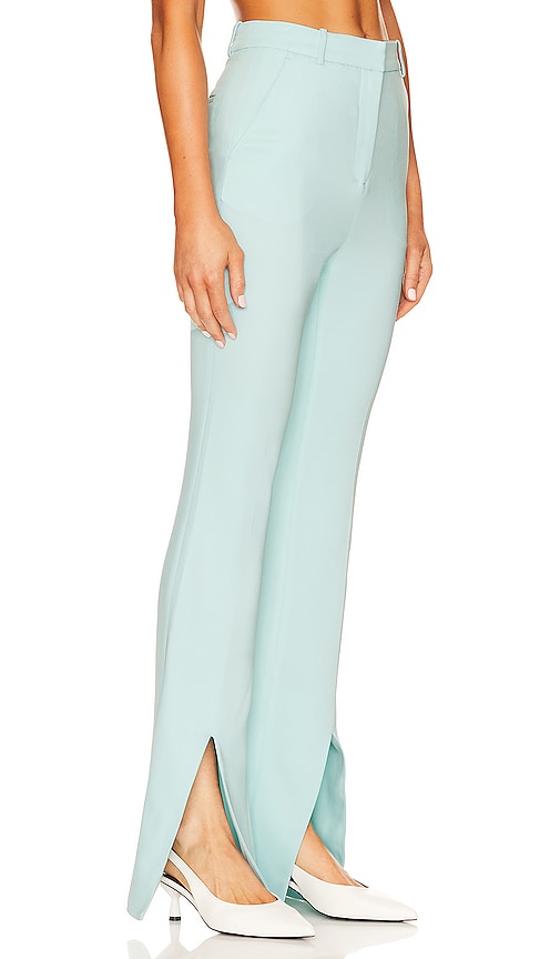 Shop L'academie Ospen Notched Pant In Blue