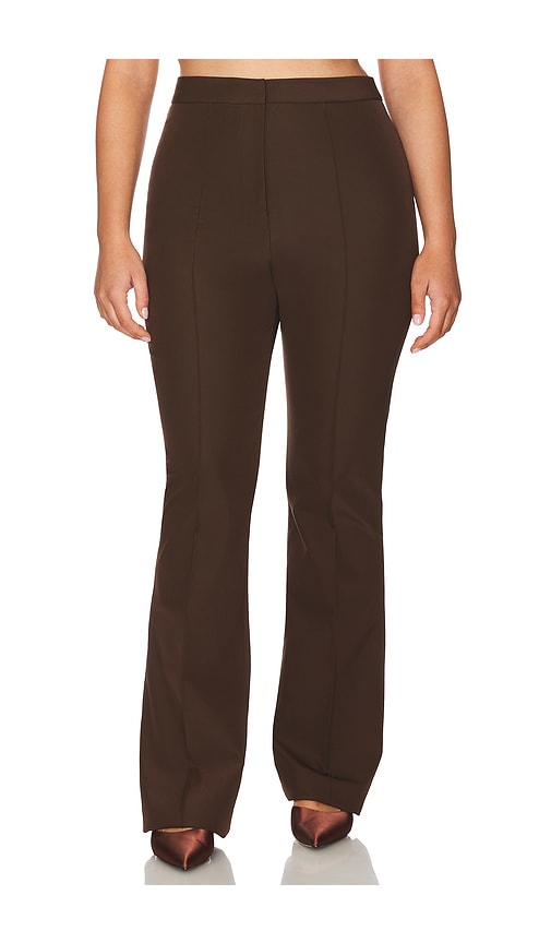 Shop L'academie Dominga Pant In Dark Brown