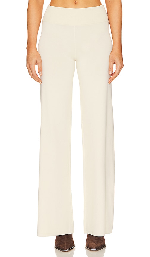 L'academie Ria Knit Pant In Chalk White