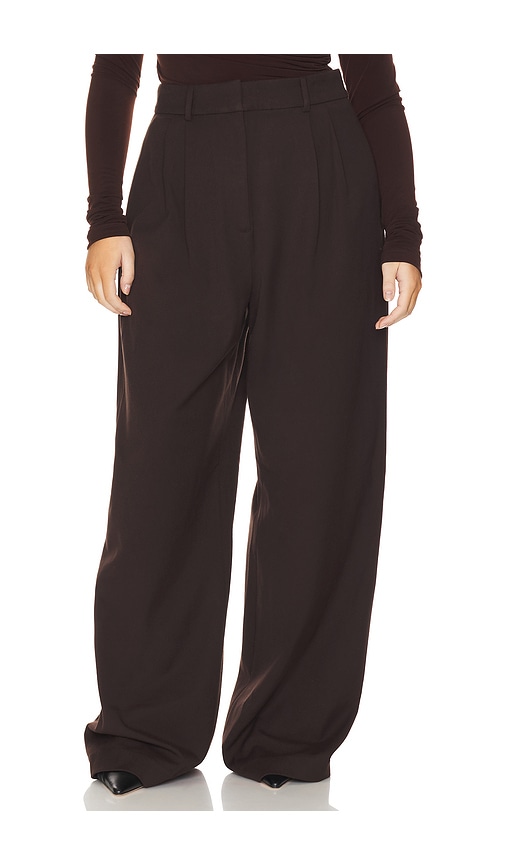 Shop L'academie By Marianna The High Waist Trouser In Brown