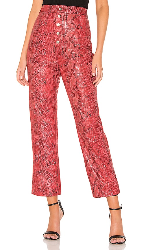 snake leather pants