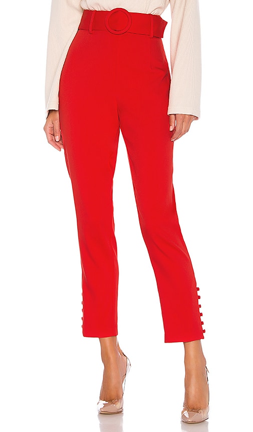 L'Academie The Ludovica Pant in Scarlet Red | REVOLVE