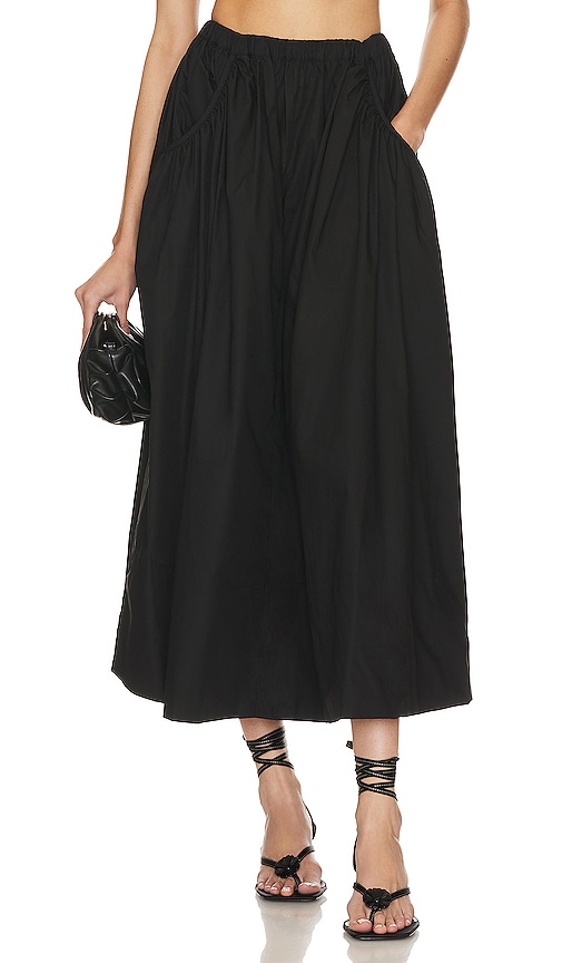 L'academie Arman Midi Skirt In Black