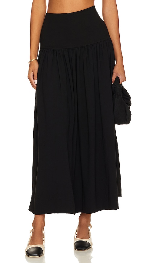 L'academie Alexei Midi Skirt In Black