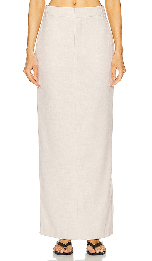 Shop L'academie By Marianna Hendry Maxi Skirt In 米色