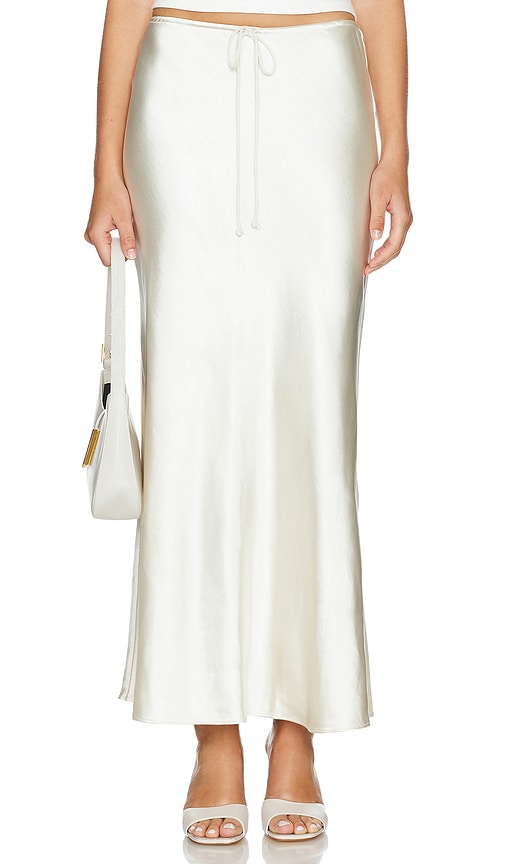 L'Academie by Marianna Etienne Midi Skirt in Ivory