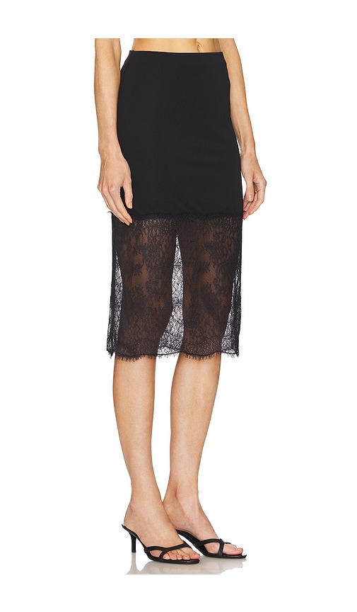 L'academie By Marianna Belmore Midi Skirt In Black
