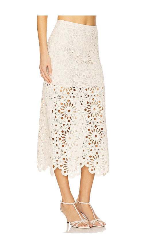 Shop L'academie By Marianna Shay Midi Skirt In Beige