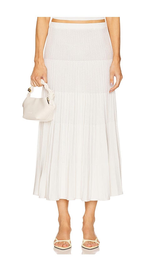 L'academie By Marianna Cheryl Breezy Midi Skirt In White