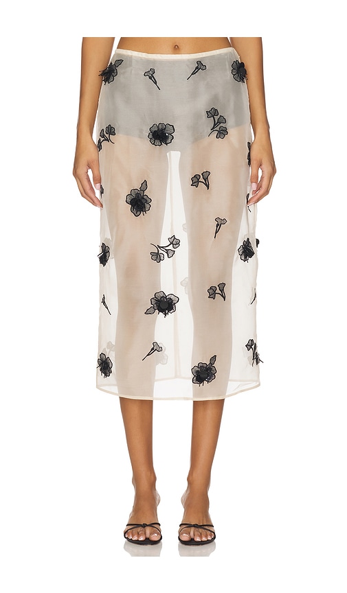 L'academie By Marianna Minah Midi Skirt In White