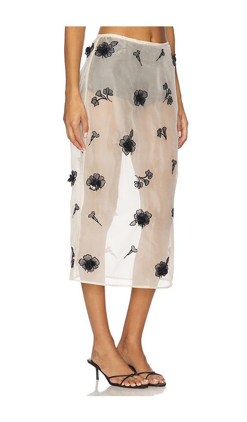 L'academie By Marianna Minah Midi Skirt In White
