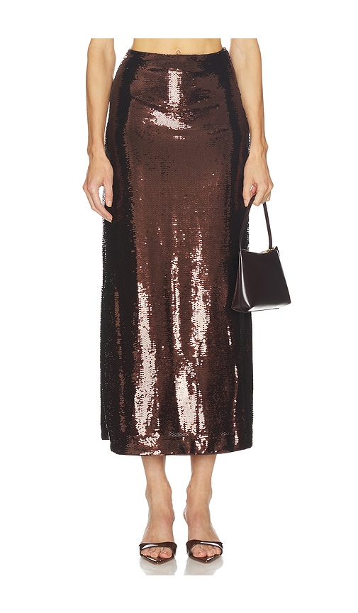 L'academie By Marianna Veleda Sequin Maxi Skirt In Multi