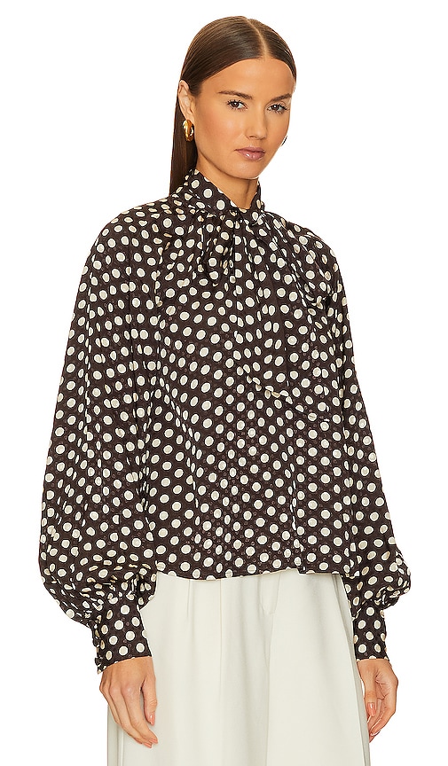 Shop L'academie Maelle Top In Polka Dot