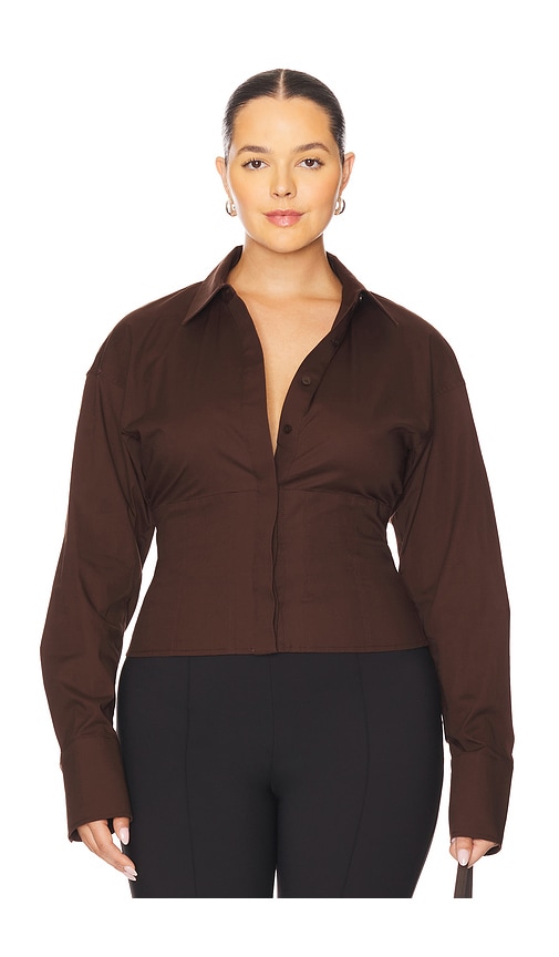 L'academie By Marianna Elsie Shirt In Brown
