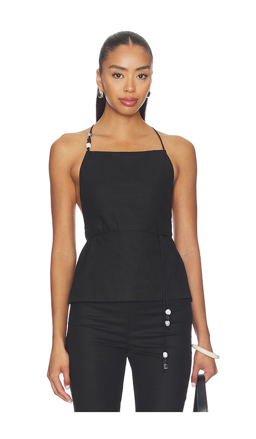 LAcademie Anaia Linen Top en Black Taille XL Also en XS XXS S M L 174 €