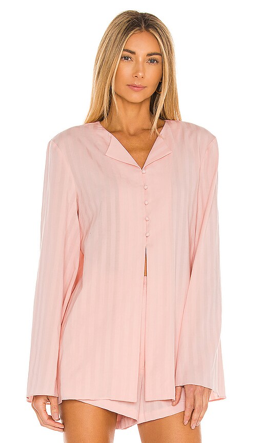 L'Academie Loose Pajama Top in Blush