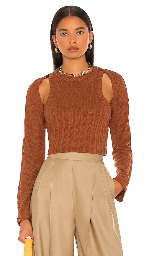 L'Academie Inessa Top in Brown | REVOLVE