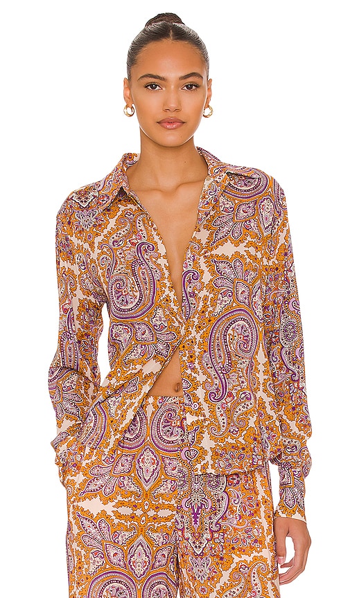 L'Academie Palma Blouse in Aria Multi Paisley