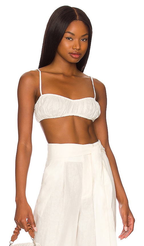 2 Pack Premium Carissa Cotton-Ribbed Bralette Top in White n Nude