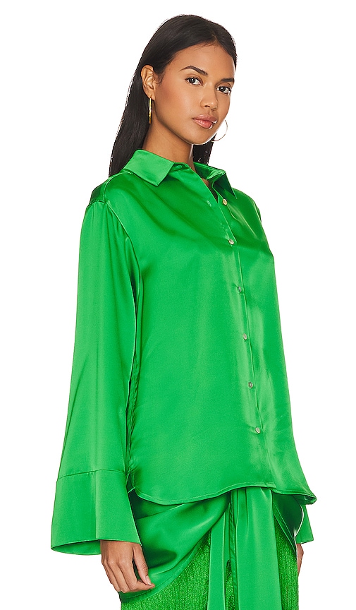 Shop L'academie Pixie Shirt In Green