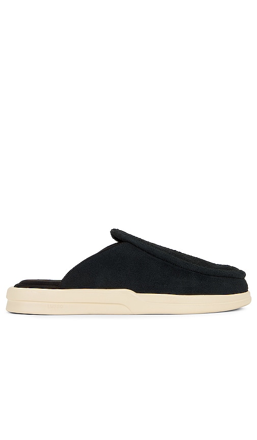 Lusso Cloud Esto Hairy Suede in Jet Black & Shortbread